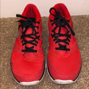 red Nike shoes size 10